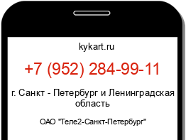 Информация о номере телефона +7 (952) 284-99-11: регион, оператор