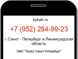 Информация о номере телефона +7 (952) 284-99-23: регион, оператор