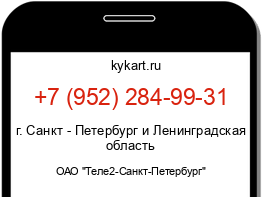 Информация о номере телефона +7 (952) 284-99-31: регион, оператор