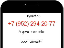 Информация о номере телефона +7 (952) 294-20-77: регион, оператор