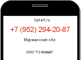 Информация о номере телефона +7 (952) 294-20-87: регион, оператор