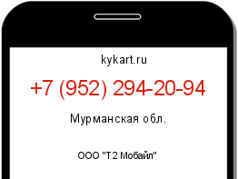 Информация о номере телефона +7 (952) 294-20-94: регион, оператор