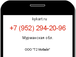 Информация о номере телефона +7 (952) 294-20-96: регион, оператор