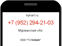 Информация о номере телефона +7 (952) 294-21-03: регион, оператор