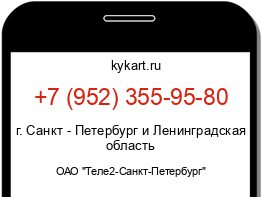 Информация о номере телефона +7 (952) 355-95-80: регион, оператор