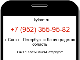 Информация о номере телефона +7 (952) 355-95-82: регион, оператор