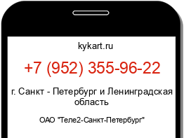 Информация о номере телефона +7 (952) 355-96-22: регион, оператор