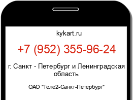 Информация о номере телефона +7 (952) 355-96-24: регион, оператор