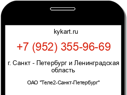 Информация о номере телефона +7 (952) 355-96-69: регион, оператор