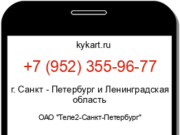 Информация о номере телефона +7 (952) 355-96-77: регион, оператор