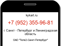 Информация о номере телефона +7 (952) 355-96-81: регион, оператор