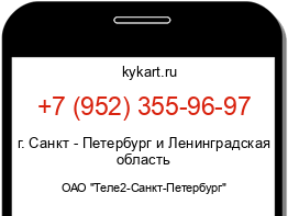 Информация о номере телефона +7 (952) 355-96-97: регион, оператор