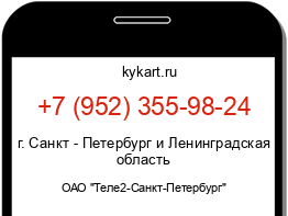 Информация о номере телефона +7 (952) 355-98-24: регион, оператор