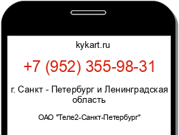 Информация о номере телефона +7 (952) 355-98-31: регион, оператор