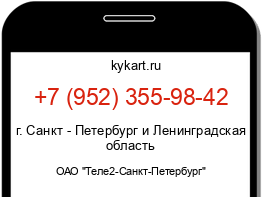 Информация о номере телефона +7 (952) 355-98-42: регион, оператор