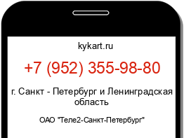 Информация о номере телефона +7 (952) 355-98-80: регион, оператор