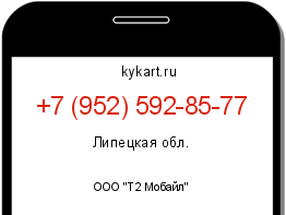 Информация о номере телефона +7 (952) 592-85-77: регион, оператор