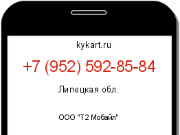 Информация о номере телефона +7 (952) 592-85-84: регион, оператор