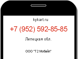 Информация о номере телефона +7 (952) 592-85-85: регион, оператор