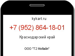 Информация о номере телефона +7 (952) 864-18-01: регион, оператор