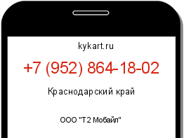 Информация о номере телефона +7 (952) 864-18-02: регион, оператор