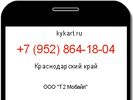Информация о номере телефона +7 (952) 864-18-04: регион, оператор