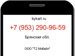 Информация о номере телефона +7 (953) 290-96-59: регион, оператор