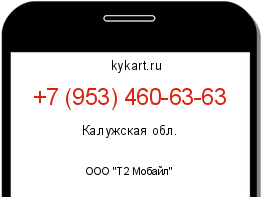 Информация о номере телефона +7 (953) 460-63-63: регион, оператор