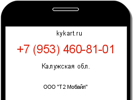 Информация о номере телефона +7 (953) 460-81-01: регион, оператор