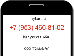 Информация о номере телефона +7 (953) 460-81-02: регион, оператор