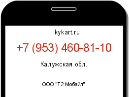 Информация о номере телефона +7 (953) 460-81-10: регион, оператор