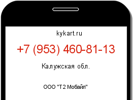 Информация о номере телефона +7 (953) 460-81-13: регион, оператор