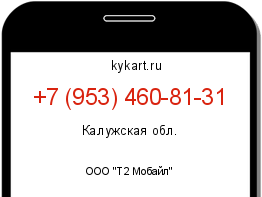 Информация о номере телефона +7 (953) 460-81-31: регион, оператор