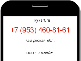 Информация о номере телефона +7 (953) 460-81-61: регион, оператор