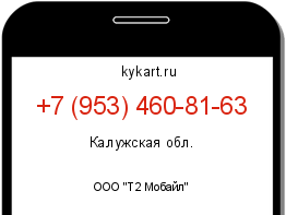 Информация о номере телефона +7 (953) 460-81-63: регион, оператор