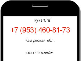 Информация о номере телефона +7 (953) 460-81-73: регион, оператор