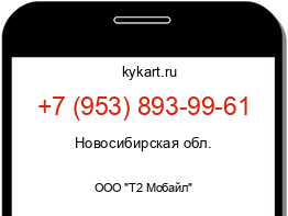 Информация о номере телефона +7 (953) 893-99-61: регион, оператор