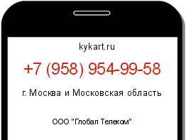 Информация о номере телефона +7 (958) 954-99-58: регион, оператор