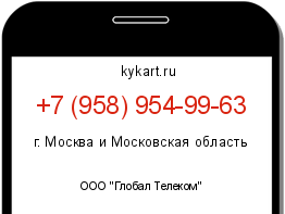 Информация о номере телефона +7 (958) 954-99-63: регион, оператор