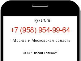 Информация о номере телефона +7 (958) 954-99-64: регион, оператор