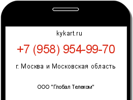Информация о номере телефона +7 (958) 954-99-70: регион, оператор