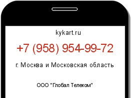 Информация о номере телефона +7 (958) 954-99-72: регион, оператор