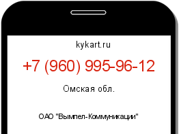 Информация о номере телефона +7 (960) 995-96-12: регион, оператор