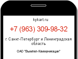 Информация о номере телефона +7 (963) 309-98-32: регион, оператор