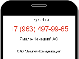 Информация о номере телефона +7 (963) 497-99-65: регион, оператор