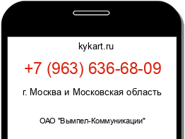 Информация о номере телефона +7 (963) 636-68-09: регион, оператор