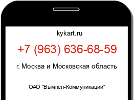 Информация о номере телефона +7 (963) 636-68-59: регион, оператор