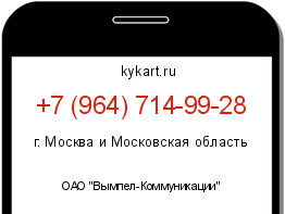 Информация о номере телефона +7 (964) 714-99-28: регион, оператор