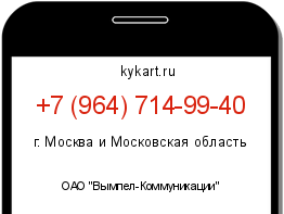 Информация о номере телефона +7 (964) 714-99-40: регион, оператор