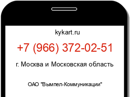 Информация о номере телефона +7 (966) 372-02-51: регион, оператор